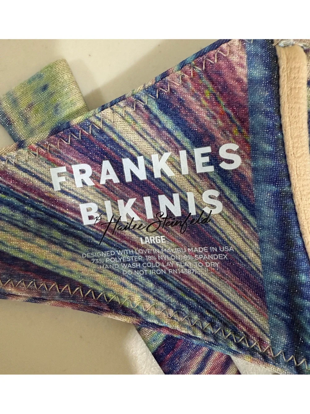 Frankie's Bikinis Multicolor Stripe Underwire Bikini Top - Blue & Purple Accents